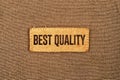 Best Quality Leather Label Tag Royalty Free Stock Photo
