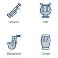 Musical Equipment Flat Vectors Pack