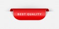 Best Quality Vector Sticker, Tag, Banner, Label, Sign Or Ribbon Realistic Red Origami Style Vector Paper Ribbon For Web