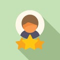 Best rate candidate icon flat vector. Online cv site