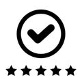 Best rating icon in flat style Good quality symbol