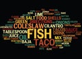 Best Recipes Baja Fish Tacos Word Cloud Concept