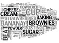 Best Recipes Banana Split Brownies Word Cloud