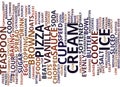 Best Recipes Ice Cream Cookie Pizza Word Cloud Concept