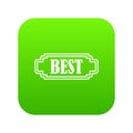 Best rectangle label icon digital green