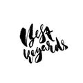 Best Regards. Hand drawn modern dry brush lettering. Handwritten calligraphy card. Vector illustration.