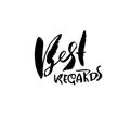 Best Regards. Hand drawn modern dry brush lettering. Handwritten calligraphy card. Vector illustration.