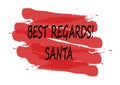 Best regards santa red banner