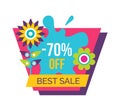 Best Sale 70 Off Advertisement Spring Promo Label