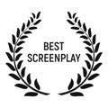 Best screenplay award icon, simple style Royalty Free Stock Photo