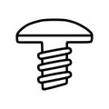 The best Screw outline icon, screw head binding. Vector illustration of Metal Construction Hardware.