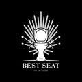 Best seat in the house poster. Vector illustration.
