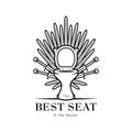 Best seat in the house poster. Vector illustration.