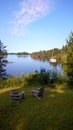 Best seat in the house, Lake of the Woods, Kenora, Ontario Royalty Free Stock Photo