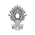 Best seat in the house poster. Vector illustration.