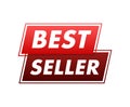 Best seller badge. Best seller golden label. Retail badge. Advertisement symbol. Vector stock illustration. Royalty Free Stock Photo