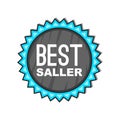 Best seller badge icon, cartoon style Royalty Free Stock Photo