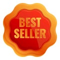 Best seller badge icon, cartoon style Royalty Free Stock Photo