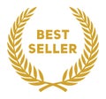Best seller badge. Laurel wreath winner award. Royalty Free Stock Photo