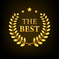 Best seller badge. Best seller vector isolated. Badge in flat design style Royalty Free Stock Photo