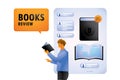 Best seller book review illustration