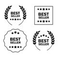 Best seller emblem design. Award badges for best seller. Vector illustration. EPS 10. Royalty Free Stock Photo