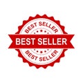 Best seller grunge rubber stamp. Vector illustration on white ba Royalty Free Stock Photo