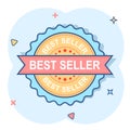 Best seller grunge rubber stamp. Vector illustration on white background. Business concept bestseller stamp pictogram Royalty Free Stock Photo