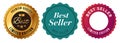 Best seller limited edition banner tag emblem stamp golden green tosca