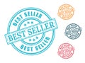 Best Seller Marked Stamp Bundle, Grunge Rubber Premium Product Vector Royalty Free Stock Photo