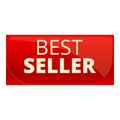 Best seller red banner icon, cartoon style Royalty Free Stock Photo