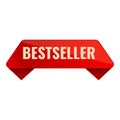 Best seller red ribbon icon, cartoon style Royalty Free Stock Photo