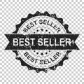 Best seller scratch grunge rubber stamp. Vector illustration on Royalty Free Stock Photo