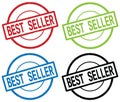 BEST SELLER text, on round simple stamp sign.