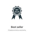 Best seller vector icon on white background. Flat vector best seller icon symbol sign from modern cryptocurrency economy and