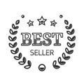 Best seller vector logo. Shopping rating symbol