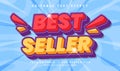 best seller vector text effect with modern style Royalty Free Stock Photo