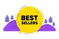 Best sellers text. Special offer price sign. Vector