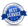 Best Service Button - Online Badge Marketing Banner with Ribbon. Royalty Free Stock Photo