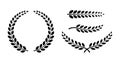 Best set Laurel Wreaths and branches. Wreath collection. Winner wreath icon. Awards. Vector illustration