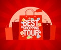 Best shopping tour design template. Royalty Free Stock Photo