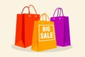 Best shopping tour design template with paper bags