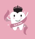 Best smile. tooth with a crown.