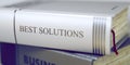 Best Solutions - Book Title. 3D. Royalty Free Stock Photo