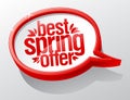 Best spring offer speech bubble