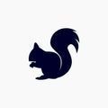 The Best Squirrel Silhouette Vector Logo Illustration Royalty Free Stock Photo