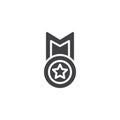 Best star medal vector icon