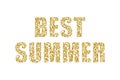 BEST SUMMER. Decorative Font made in swirls and floral elements