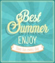 Best Summer Enjoy typographic design.