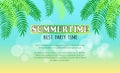 Best Summertime Party Promo Poster with Palms